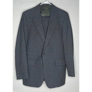 Brooks Brothers Brooksgate Two Piece Suit Gray Plaid 40R W32 L39
